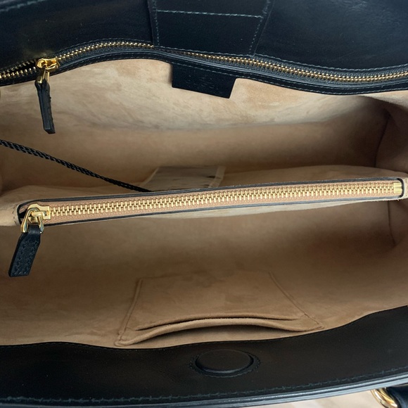 Gucci Large Sylvie Top Handle Tote Black New crossbody - Picture 10 of 16